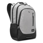 Region Backpack, Fits Devices Up to 15.6", Nylon/Polyester, 13 x 5 x 19, Light Gray