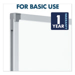 Dry Erase Board with Aluminum Frame, 72" x 48", White Surface, Satin Aluminum Frame