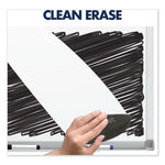 Porcelain Magnetic Whiteboard, 96" x 48", White Surface, Satin Aluminum Frame