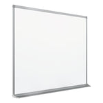 Porcelain Magnetic Whiteboard, 96" x 48", White Surface, Satin Aluminum Frame