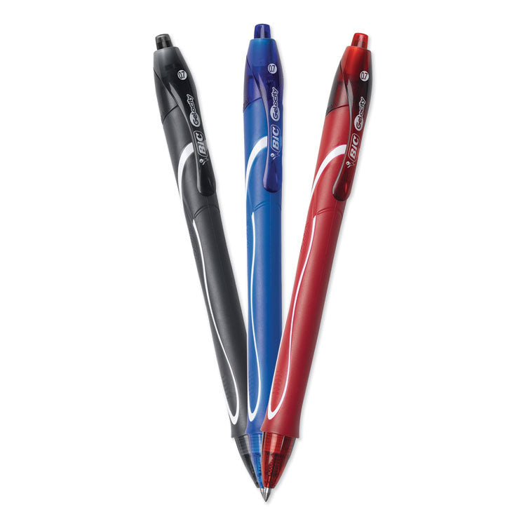 Gel-ocity Quick Dry Gel Pen, Retractable, Fine 0.7 mm, Assorted Ink and Barrel Colors, Dozen