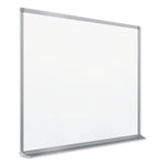 Porcelain Magnetic Whiteboard, 72" x 48", White Surface, Satin Aluminum Frame