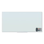 Floating Glass Dry Erase Board, 72" x 36" (Actual Size: 70" x 35"), White Surface