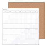 Frameless Tile Board Value Pack, (1) Tan Bulletin Board, (1) White Magnetic Dry Erase Planning Board, 14" x 14"