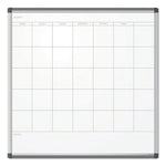 PINIT Magnetic Dry Erase Calendar, Monthly Planning/Scheduling, 36 x 36 (Actual Size: 35 x 35), White Surface, Aluminum Frame