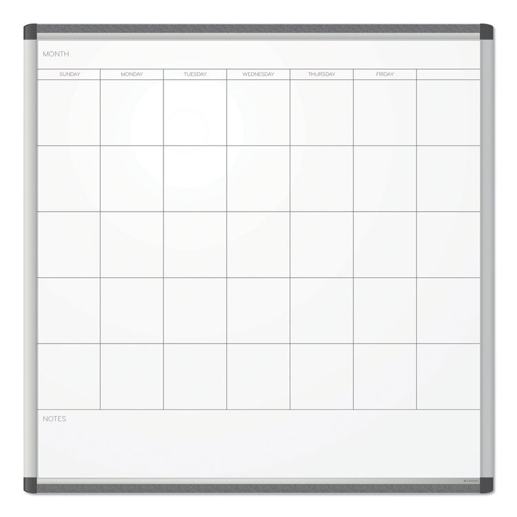 PINIT Magnetic Dry Erase Calendar, Monthly Planning/Scheduling, 36 x 36 (Actual Size: 35 x 35), White Surface, Aluminum Frame