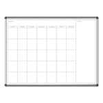 PINIT Magnetic Dry Erase Calendar, Monthly Planning/Scheduling, 48 x 36 (Actual Size: 47 x 35), White Surface, Aluminum Frame