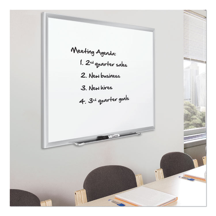 Classic Series Porcelain Magnetic Dry Erase Board, 36" x 24", White Surface, Satin Aluminum Frame