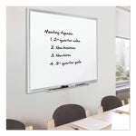 Classic Series Porcelain Magnetic Dry Erase Board, 60" x 36", White Surface, Satin Aluminum Frame