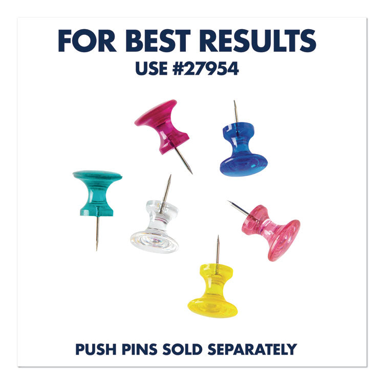 Classic Series Cork Bulletin Board, 36" x 24", Tan Surface, Oak Finished Fiberboard (MDF) Frame