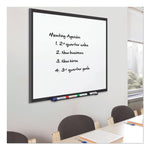 Classic Series Porcelain Magnetic Dry Erase Board, 60" x 36", White Surface, Black Aluminum Frame