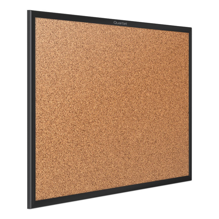Classic Series Cork Bulletin Board, 48" x 36", Tan Surface, Black Aluminum Frame