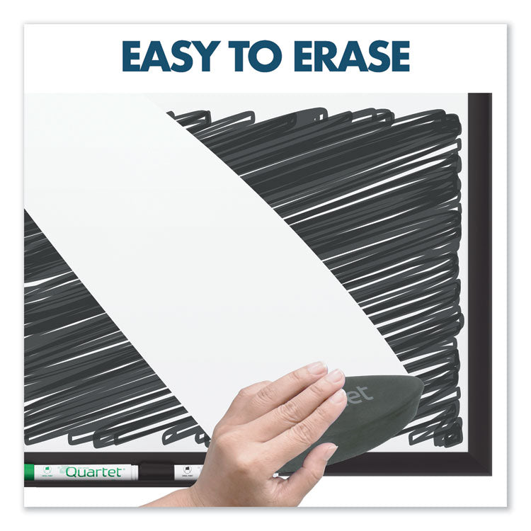 Classic Series Porcelain Magnetic Dry Erase Board, 72" x 48", White Surface, Black Aluminum Frame