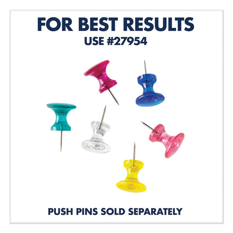 Classic Series Cork Bulletin Board, 36" x 24", Tan Surface, Black Aluminum Frame