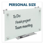 Infinity Magnetic Glass Dry Erase Cubicle Board, 30" x 18", White Surface