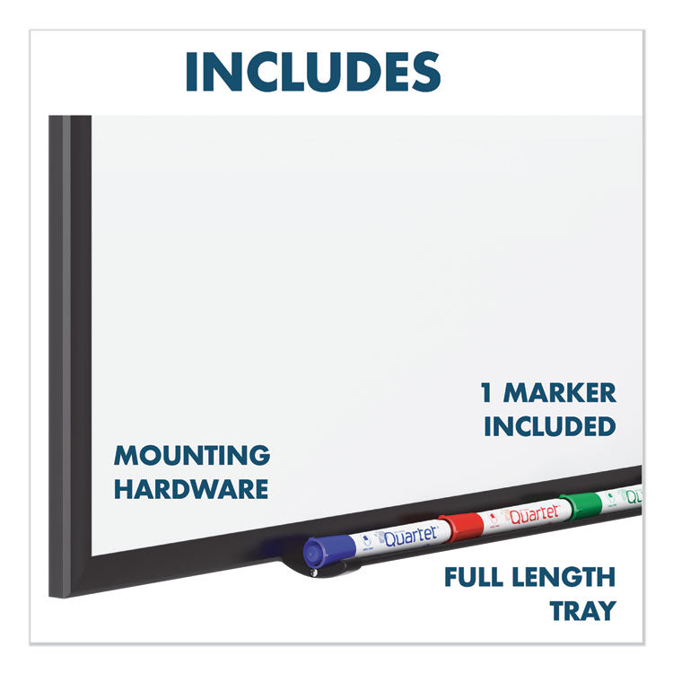 Classic Series Porcelain Magnetic Dry Erase Board, 36" x 24", White Surface, Black Aluminum Frame