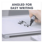 Glass Dry Erase Desktop Computer Pad, 18" x 6", White Surface