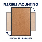 Classic Series Cork Bulletin Board, 36" x 24", Tan Surface, Black Aluminum Frame