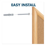 Combination Board, 48" x 36", Brown/White Surface, Oak Finished Fiberboard (MDF) Frame