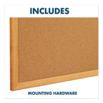 Combination Board, 48" x 36", Brown/White Surface, Oak Finished Fiberboard (MDF) Frame