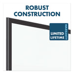 Classic Series Porcelain Magnetic Dry Erase Board, 96" x 48", White Surface, Black Aluminum Frame