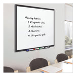 Classic Series Porcelain Magnetic Dry Erase Board, 36" x 24", White Surface, Black Aluminum Frame