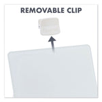 Glass Dry Erase Desktop Copy Holder, 20 Sheet Capacity, Glass/Plastic, White