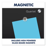 Infinity Magnetic Glass Marker Board, 48" x 36", Black Surface