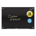 Infinity Magnetic Glass Marker Board, 96" x 48", Black Surface