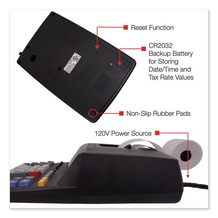 El2196bl Two-Color Printing Calculator, Black/red Print, 3.7 Lines/sec