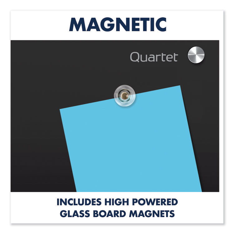 Infinity Magnetic Glass Marker Board, 72" x 48", Black Surface