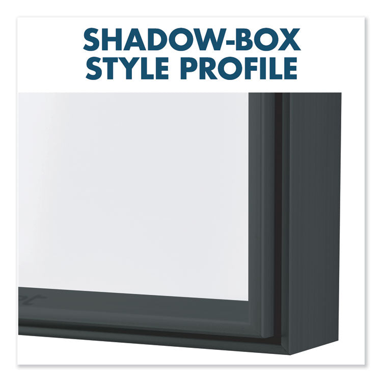 Fusion Nano-Clean Magnetic Whiteboard, 48" x 36", White Surface, Black Aluminum Frame