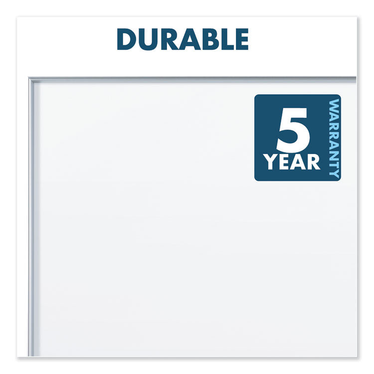 Fusion Nano-Clean Magnetic Whiteboard, 96" x 48", White Surface, Satin Aluminum Frame