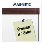 Prestige 2 DuraMax Magnetic Porcelain, 48" x 36", White Surface, Mahogany Finished Fiberboard/Plastic Frame