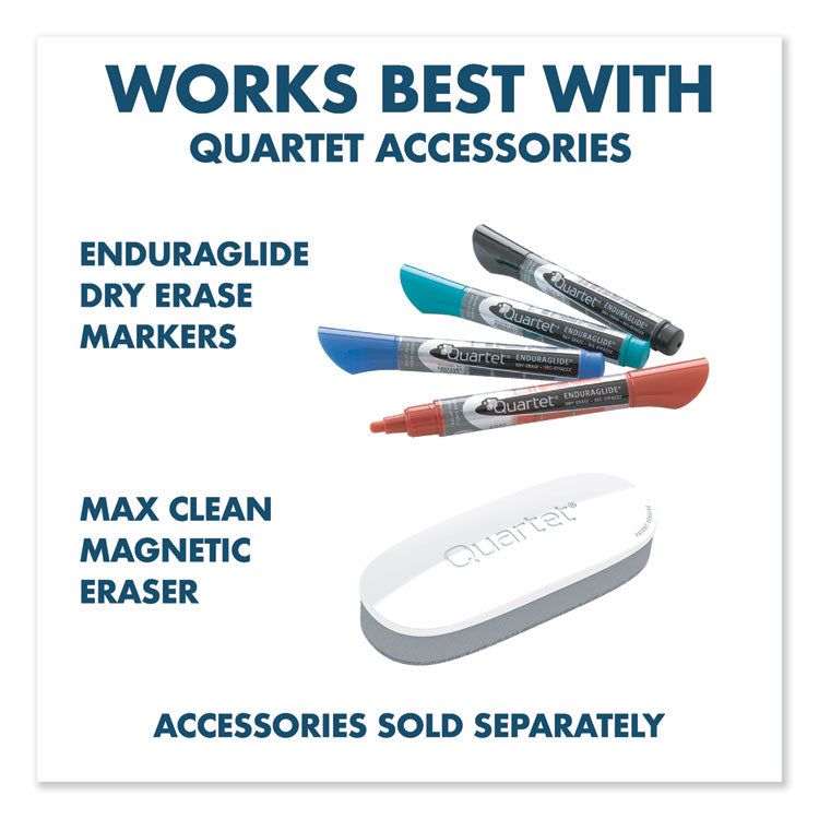 Fusion Nano-Clean Magnetic Whiteboard, 72" x 48", White Surface, Satin Aluminum Frame