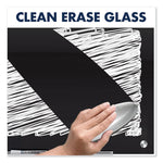 Infinity Magnetic Glass Marker Board, 72" x 48", Black Surface