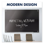 Infinity Magnetic Glass Marker Board, 72" x 48", Black Surface