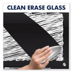 Infinity Magnetic Glass Marker Board, 48" x 36", Black Surface