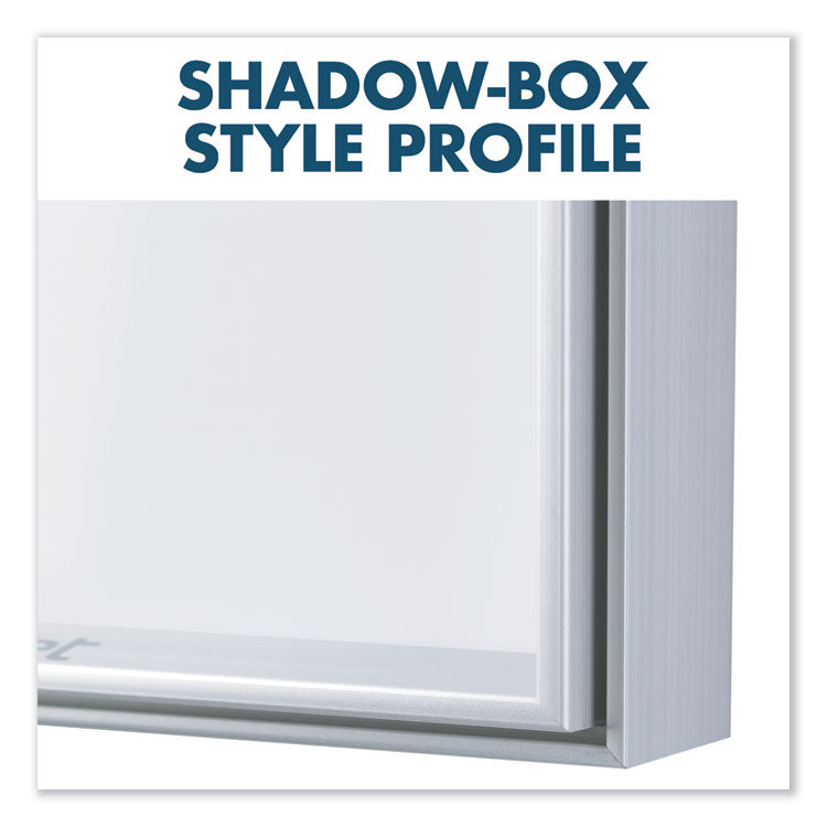 Fusion Nano-Clean Magnetic Whiteboard, 72" x 48", White Surface, Satin Aluminum Frame