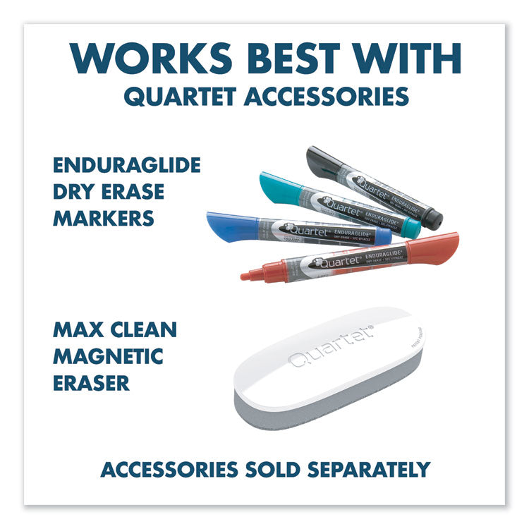 Fusion Nano-Clean Magnetic Whiteboard, 48" x 36", White Surface, Black Aluminum Frame