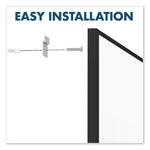 Fusion Nano-Clean Magnetic Whiteboard, 48" x 36", White Surface, Black Aluminum Frame