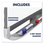 Prestige 2 DuraMax Magnetic Porcelain, 72" x 48", White Surface, Black Aluminum/Plastic Frame