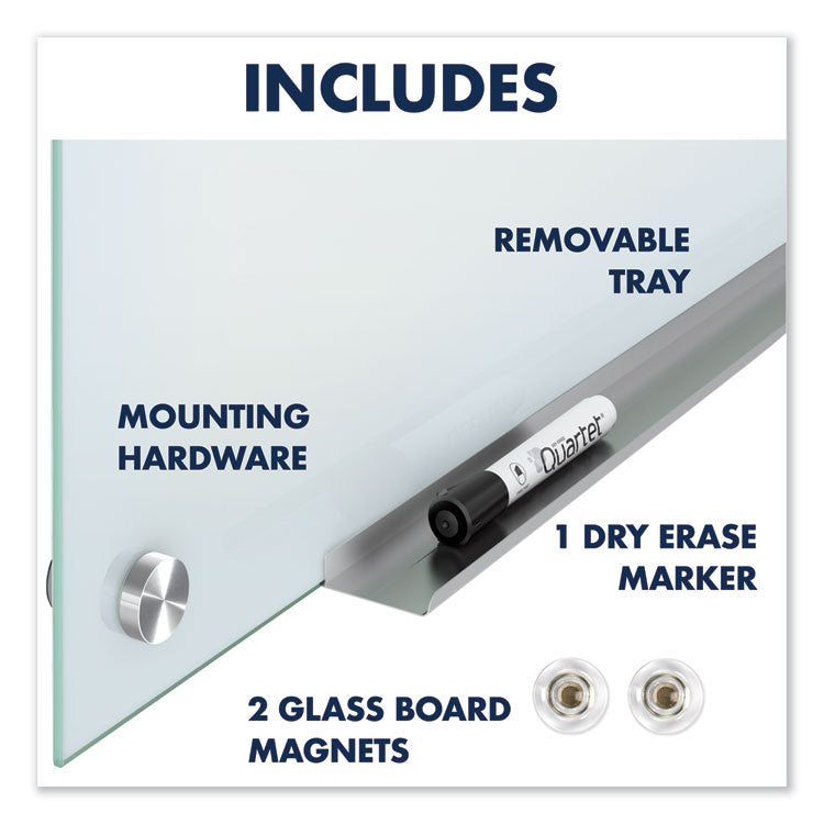 Infinity Magnetic Glass Marker Board, 36" x 24", White Surface
