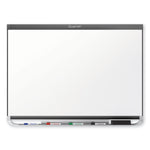 Prestige 2 DuraMax Magnetic Porcelain, 72" x 48", White Surface, Graphite Gray Fiberboard/Plastic Frame