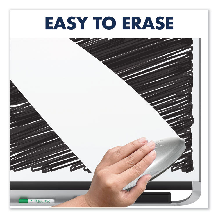 Prestige 2 DuraMax Magnetic Porcelain, 72" x 48", White Surface, Black Aluminum/Plastic Frame