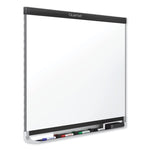 Prestige 2 DuraMax Magnetic Porcelain, 72" x 48", White Surface, Black Aluminum/Plastic Frame