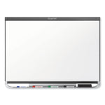 Prestige 2 DuraMax Magnetic Porcelain, 96" x 48", White Surface, Graphite Gray Fiberboard/Plastic Frame