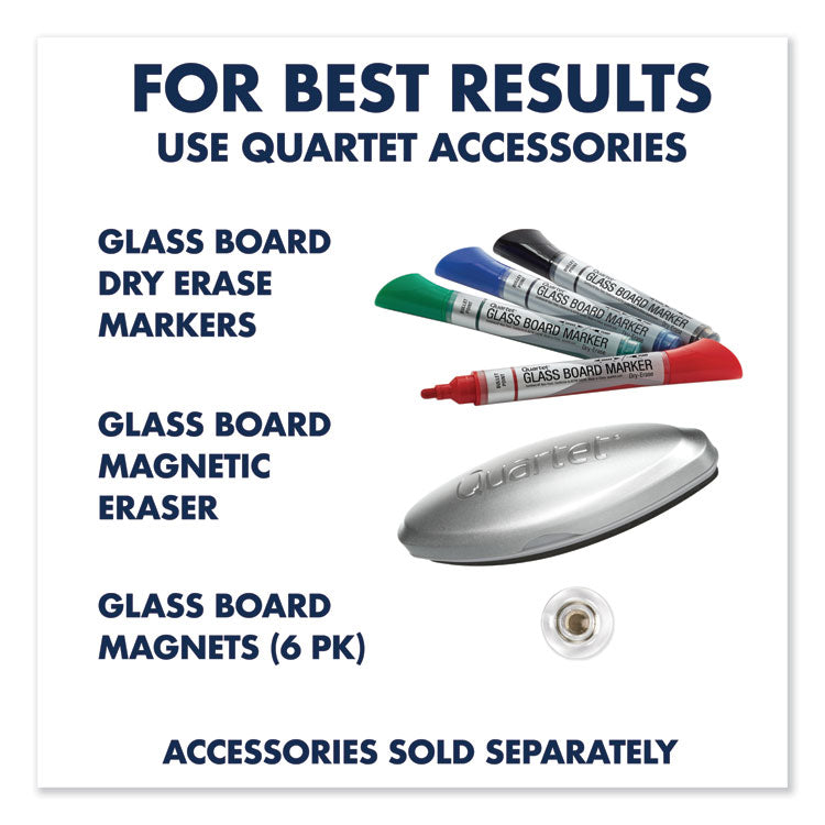 Infinity Magnetic Glass Marker Board, 36" x 24", White Surface
