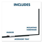 Fusion Nano-Clean Magnetic Whiteboard, 48" x 36", White Surface, Black Aluminum Frame