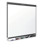 Prestige 2 DuraMax Magnetic Porcelain, 72" x 48", White Surface, Graphite Gray Fiberboard/Plastic Frame
